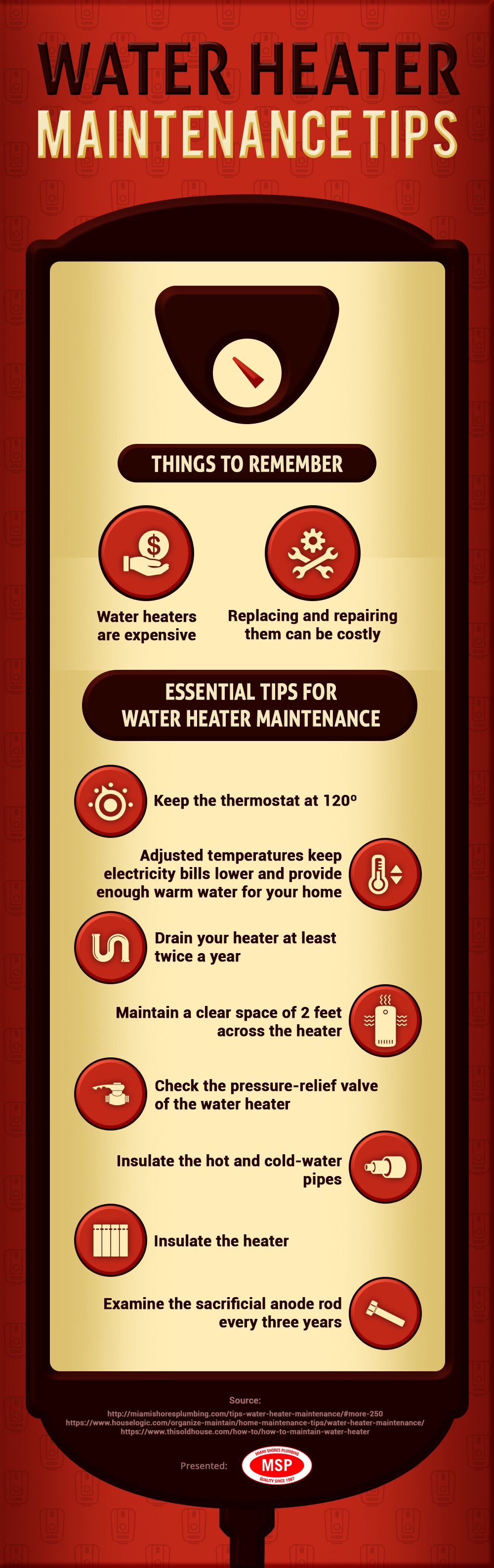 Infographic for Water Heater Maintenance Tips 